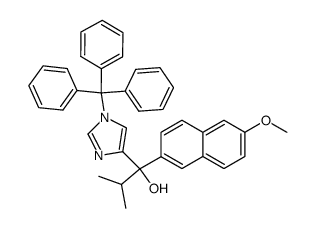 1-(6-methoxy-2-naphthyl)-2-methyl-1-(1-trityl-1H-imidazol-4-yl)propan-1-ol结构式