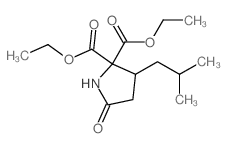 2,2-Pyrrolidinedicarboxylicacid, 3-(2-methylpropyl)-5-oxo-, 2,2-diethyl ester Structure