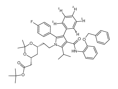 2-Benzyloxy Atorvastatin-d5 Acetonide tert-Butyl Ester结构式