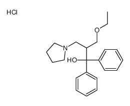 2-(ethoxymethyl)-1,1-diphenyl-3-pyrrolidin-1-ylpropan-1-ol,hydrochloride Structure