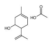 acetic acid,3-methyl-6-prop-1-en-2-ylcyclohex-3-en-1-ol Structure