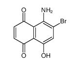 5-amino-6-bromo-8-hydroxynaphthalene-1,4-dione结构式