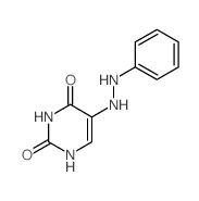 2,4(1H,3H)-Pyrimidinedione,5-(2-phenylhydrazinyl)- Structure