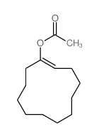 1-Cyclododecen-1-ol,1-acetate Structure
