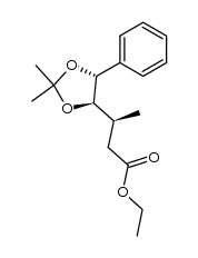 ethyl (3S)-3-[(4R,5R)-2,2-dimethyl-5-phenyl-1,3-dioxolan-4-yl]butanoate Structure