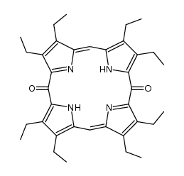 2,3,7,8,12,13,17,18-octaethyl-5,15-dioxo-5,15-dihydroporphyrin Structure
