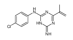 2-N-(4-chlorophenyl)-6-prop-1-en-2-yl-1,3,5-triazine-2,4-diamine Structure