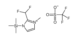 1-TRIMETHYLSILYL-DIFLUOROMETHYL-3-METHYLIMIDAZOLIUM TRIFLATE结构式
