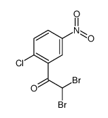 2,2-Dibromo-1-(2-chloro-5-nitrophenyl)ethanone structure