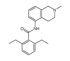 Isoquinoline, 1,2,3,4-tetrahydro-5-(2,6-diethylbenzamido)-2-methyl- Structure