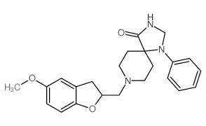 1,3,8-Triazaspiro[4.5]decan-4-one,8-[(2,3-dihydro-5-methoxy-2-benzofuranyl)methyl]-1-phenyl-结构式