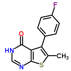 5-(4-FLUORO-PHENYL)-6-METHYL-3H-THIENO[2,3-D]PYRIMIDIN-4-ONE结构式