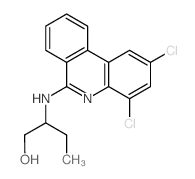 1-Butanol,2-[(2,4-dichloro-6-phenanthridinyl)amino]- Structure