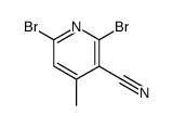 3-cyano-2,6-dibromo-4-methylpyridine Structure