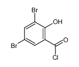 3,5-dibromo-2-hydroxybenzoyl chloride Structure