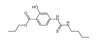 4-(3-Butyl-thioureido)-2-hydroxy-benzoic acid propyl ester Structure