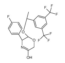 (5R,6R)-6-[(1R)-1-[3,5-Bis(trifluoromethyl)phenyl]ethoxy]-5-(4-fluorophenyl)-3-morpholinone Structure