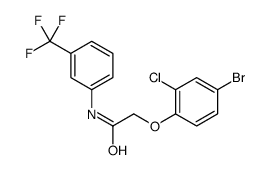 2-(4-bromo-2-chlorophenoxy)-N-[3-(trifluoromethyl)phenyl]acetamide Structure