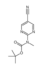 tert-butyl N-(5-cyanopyrimidin-2-yl)-N-methylcarbamate Structure