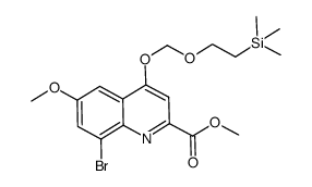 8-bromo-6-methoxy-4-(2-trimethylsilanyl-ethoxymethoxy)-quinoline-2-carboxylic acid methyl ester Structure