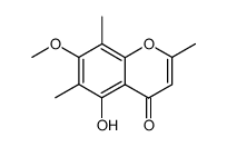 2,6,8-Trimethyl-5-hydroxy-7-methoxychromone结构式