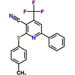 2-[(4-Methylphenyl)sulfanyl]-6-phenyl-4-(trifluoromethyl)nicotinonitrile Structure