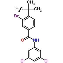 3-Bromo-N-(3,5-dichlorophenyl)-4-(2-methyl-2-propanyl)benzamide结构式
