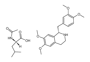 1,2,3,4-tetrahydro-6,7-dimethoxy-, (1S), L-Leucine,N-acetyl- Structure