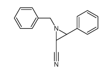 (2R,3R)-1-benzyl-3-phenylaziridine-2-carbonitrile结构式