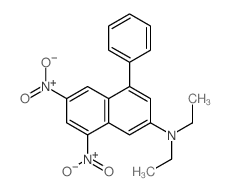 N,N-diethyl-6,8-dinitro-4-phenyl-naphthalen-2-amine structure