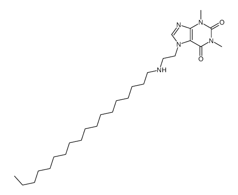 3,7-Dihydro-1,3-dimethyl-7-[2-(octadecylamino)ethyl]-1H-purine-2,6-dione Structure