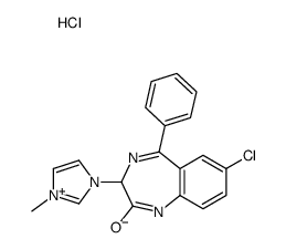 7-chloro-3-(3-methylimidazol-3-ium-1-yl)-5-phenyl-1,3-dihydro-1,4-benzodiazepin-2-one,chloride结构式