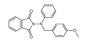 2-((4-methoxybenzyl)(phenyl)amino)isoindoline-1,3-dione结构式