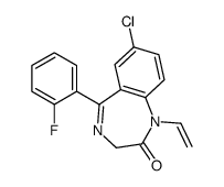 7-chloro-1-ethenyl-5-(2-fluorophenyl)-3H-1,4-benzodiazepin-2-one结构式