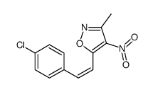 5-[2-(4-chlorophenyl)ethenyl]-3-methyl-4-nitro-1,2-oxazole结构式