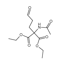 (Acetylamino)(3-oxopropyl)malonic acid diethyl ester结构式