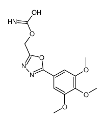 [5-(3,4,5-trimethoxyphenyl)-1,3,4-oxadiazol-2-yl]methyl carbamate结构式