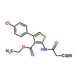 ethyl 4-(4-chlorophenyl)-2-[(cyanoacetyl)amino]thiophene-3-carboxylate Structure