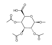 methyl 2,3,4-tri-O-acetyl-β-D-glucosiduronic acid结构式