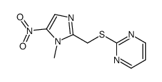 2-[(1-methyl-5-nitroimidazol-2-yl)methylsulfanyl]pyrimidine结构式