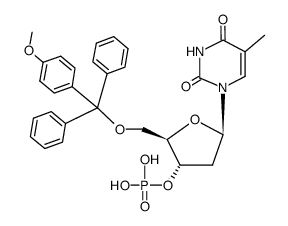 O5'-(4-methoxy-trityl)-[3']thymidylic acid结构式