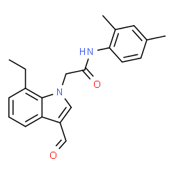 1H-Indole-1-acetamide,N-(2,4-dimethylphenyl)-7-ethyl-3-formyl-(9CI)结构式