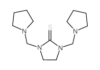 1,3-bis(pyrrolidin-1-ylmethyl)imidazolidine-2-thione结构式