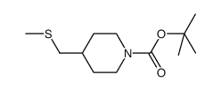 4-methylsulfanylmethyl-piperidine-1-carboxylic acid tert-butyl ester Structure