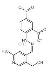 4-[[2-(2,4-dinitrophenyl)hydrazinyl]methylidene]-5-(hydroxymethyl)-2-methyl-pyridin-3-one Structure