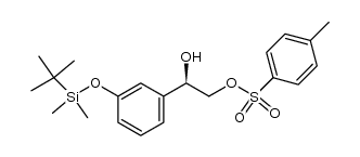 (R)-2-(3-((tert-butyldimethylsilyl)oxy)phenyl)-2-hydroxyethyl 4-methylbenzenesulfonate结构式