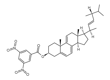 3.5-dinitro-benzoic acid-[ergostatetraen-(5.7.9(11).22t)-yl-(3β)-ester] Structure