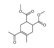 dimethyl 4-acetyl-5-methylcyclohex-4-ene-1,2-dicarboxylate结构式