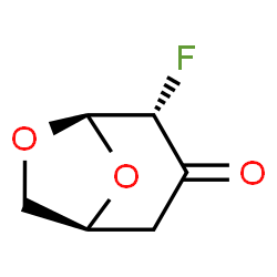 beta-D-erythro-Hexopyranos-3-ulose, 1,6-anhydro-2,4-dideoxy-2-fluoro- (9CI) structure