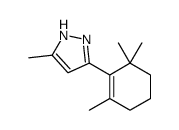 5-methyl-3-(2,6,6-trimethylcyclohexen-1-yl)-1H-pyrazole Structure